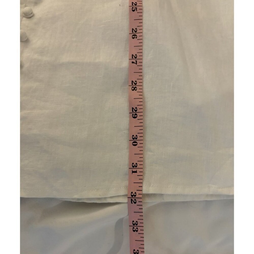 Sabo Skirt Zane Women’s White 3/4 Sleeve 100% Linen Mini Dress Size XS NWT - Picture 11 of 11